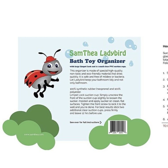 Lady Bug Bath Toy Organizer - Picture 4 of 6